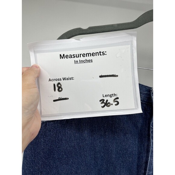 Vintage Lee Denim Jean Midi Skirt Size 18 Pockets Cotton Y2k 90s Modest Blue - Picture 12 of 12